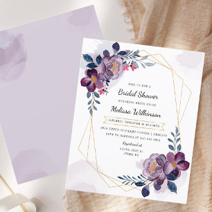 Papier Budget Floral Purple Blush Botanique Fête des mari