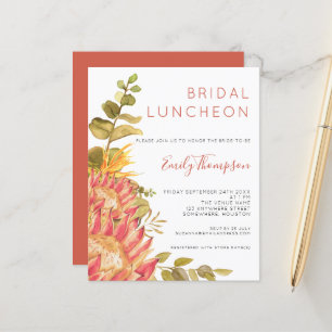 Papier Budget Flore tropicale Invitation à la douche nupt