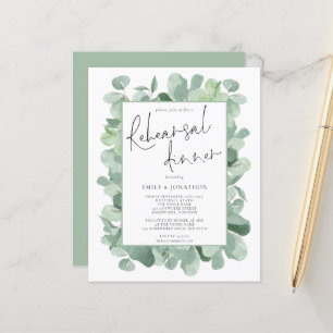 Papier Budget Foliage Mariage Répétition Dîner Invitation