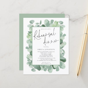 Papier Budget Foliage Mariage Répétition Dîner Invitation