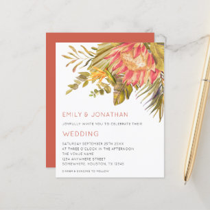 Papier Budget Foliage tropical Faire-part de mariage flor
