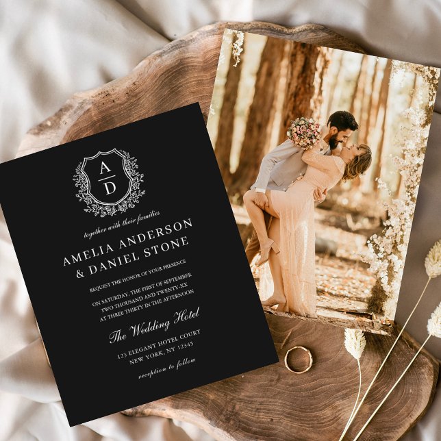 Papier Budget Formel Cimier Mariage Monogramme (Créateur téléchargé)