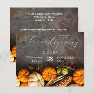 Papier Budget Friendsgiving Dîner d'action de grâces Citr