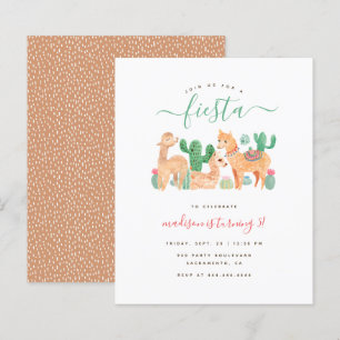 Papier Budget Fun Aquarelle Llama Fiesta Anniversaire de 