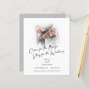 Papier Budget Fun Come For Booze Photo Enregistrer La Dat