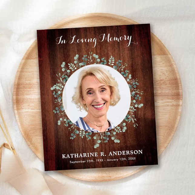 Papier Budget Funérailles Rustiques Merci Sympathie Verdu (Créateur téléchargé)