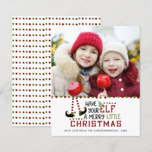 Papier Budget Funky Christmas Elf Photo Holiday Card