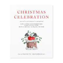 Budget Funny Père Noël Christmas Party Invitation