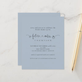 Papier Budget Futur Mme Bridal Dusty Invitation de douche