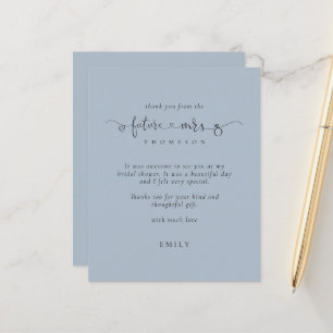 Papier Budget Futur Mme Fête des mariées Dusty Blue Merci