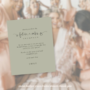 Papier Budget Futur Mme Fête des mariées Light Sage Merci