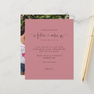 Papier Budget Futur Mme Fête des mariées Photo Rose Merci
