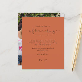 Papier Budget Futur Mme Fête des mariées Photo Terracotta