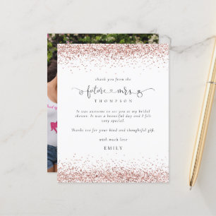 Papier Budget Futur Mme Photo Rose Gold Parties scintilla