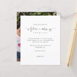 Papier Budget Futur Photo Remerciements Enterrement de Vi
