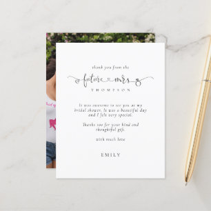 Papier Budget Futur Photo Remerciements Enterrement de Vi
