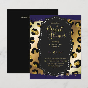 Papier Budget Glam Gold Marine Fête des mariées Invitatio