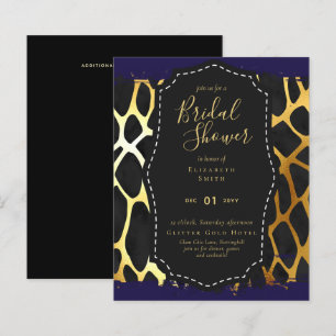 Papier Budget Glam Gold Marine Fête des mariées Invitatio