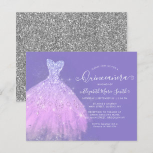 Papier Budget Glam Purple Silver Parties scintillant Gown