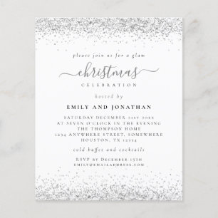 Papier Budget Glam Silver Parties scintillant Noël Invita