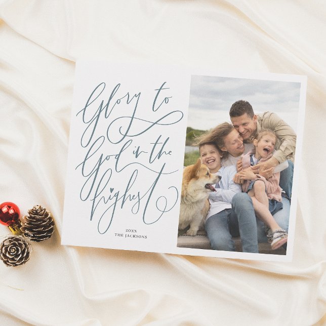 Papier Budget Gloire à Dieu Noël Photo de Noël (Créateur téléchargé)