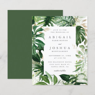 Papier Budget Gold & Aquarelle Mariage de verdure tropica
