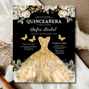 Papier Budget Gold Bilingue Espagnol Quinceanera