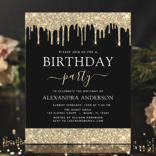Papier Budget Gold Black Parties scintillant N'importe qu