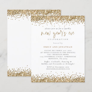 Papier Budget Gold Parties scintillant Script Nouvel An E