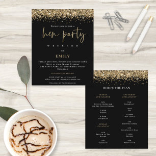 Papier Budget Gold Parties scintillant Week-end Hen Party