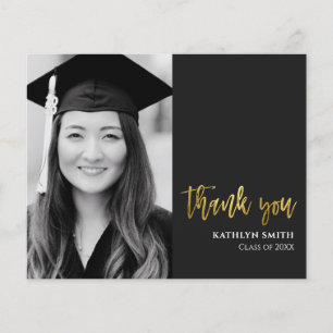 Papier BUDGET Gold Script moderne Photo Grad Merci