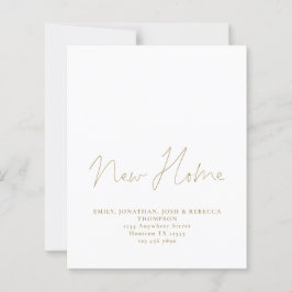 Papier Budget Gold Script Nouveau domicile