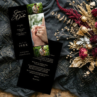Papier Budget Golden Effect Black Fancy Collage 3 Photos