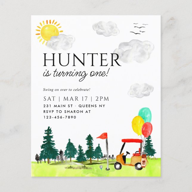 Papier Budget Golf Panier Country Club Balloon Enfant Ann (Devant)