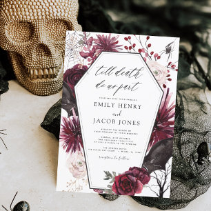 Papier Budget Gothique Halloween Mariage Bourgogne Noir
