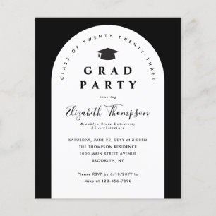 Papier Budget GRAD PARTY Arch Graduate Casquette Graduate