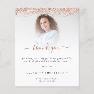 Papier Budget Grad Photo Rose Gold Parties scintillant Me