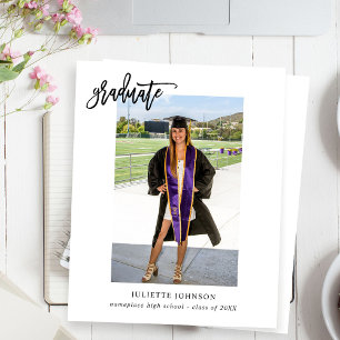 Papier Budget Graduate Calligraphie 2v Faire-part photo