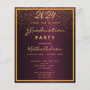 Papier Budget Graduation partie Bourgogne invitation 2025