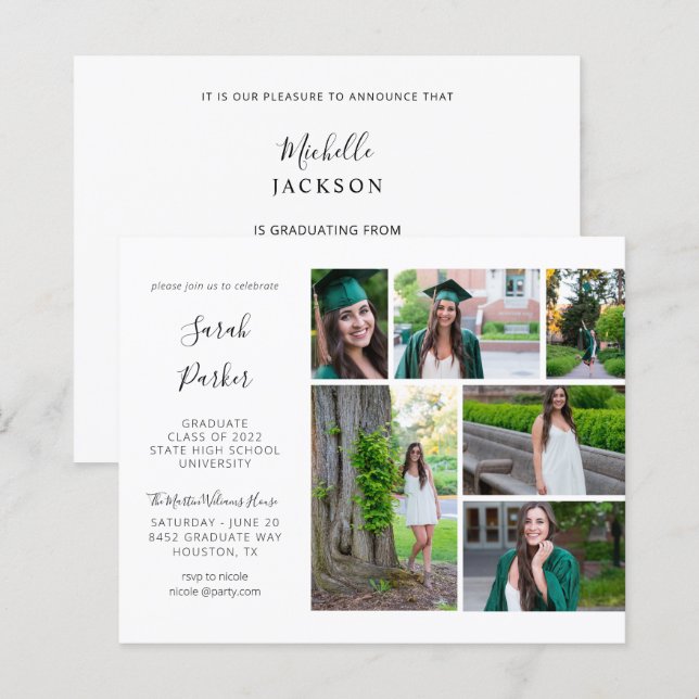 Papier Budget Graduation Party Moderne 6 Photo (Devant / Derrière)