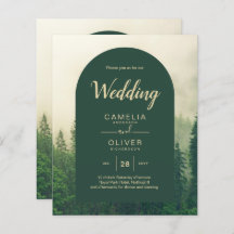 BUDGET Green Forest Pine Trees Mariage