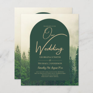 Papier BUDGET Green Forest Pine Trees Mariage