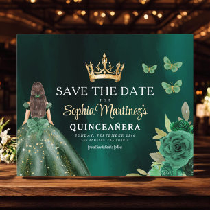 Papier Budget Green Princesse Quinceañera Enregistrer la