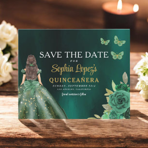 Papier Budget Green Princesse Quinceañera Enregistrer la
