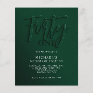 Papier BUDGET Green Script Quarante 40e anniversaire adul