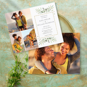 Papier Budget Greenery 4 Photos Faire-part de mariage