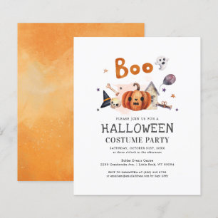 Papier Budget Halloween Citrouille Costume Fête Invitatio