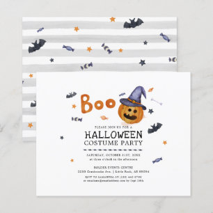 Papier Budget Halloween Costume fête Citrouille Invitatio