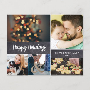 Papier Budget Happy Holidays family Photo Collage 2023