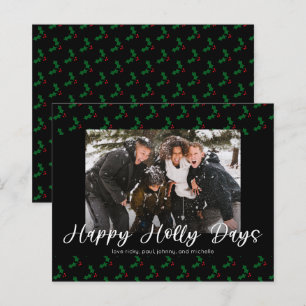 Papier Budget Happy Holly Days Funny Christmas Photo